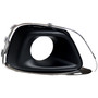 Crown Automotive 68213205AA Left Chrome Fog Lamp Bezel for 2014-2017 Jeep MK Compass - Black, Chrome Plastic, Sold Individually