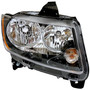 Crown Automotive 68171214AB Right Headlight Assembly for 2011-2017 Jeep MK Compass w/ Halogen Bulbs w/ Black Bezel, Includes Bulb