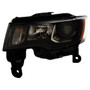 Crown Automotive 68266647AD Left Headlight Assembly for 2016-2022 Jeep WK Grand Cherokee w/ Halogen Bulbs w/ Dark Bezels, Includes Bulbs