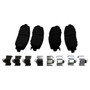 Crown Automotive 68386838AC Rear Brake Pad Set for 2018+ Jeep JL Wrangler w/ 340mm Rear Rotors - Multi Colors Semi-Metallic, Stainless Steel