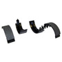 Crown Automotive J8125847 Brake Shoe Set for DJ Postal Jeep w/ 9" Drums - Metal, Semi-Metallic