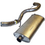 Crown Automotive 52019241AC Muffler & Tailpipe for Select 1997-2002 Jeep TJ Wrangler w/ 2.5L, 4.0L Engines - Steel