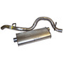 Crown Automotive 52019241AC Muffler & Tailpipe for Select 1997-2002 Jeep TJ Wrangler w/ 2.5L, 4.0L Engines - Steel