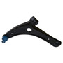 Crown Automotive 5105041AC Left Front Lower Control Arm for 07-17 Jeep MK Compass / Patriot - Black Rubber, Steel, Sold Individually