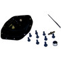 Crown Automotive 5066538AA Front Differential Cover Kit for 2002-2007 Jeep KJ Liberty, Includes Cover, Bolts & Plug - Black Steel