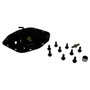Crown Automotive 5066538AA Front Differential Cover Kit for 2002-2007 Jeep KJ Liberty, Includes Cover, Bolts & Plug - Black Steel