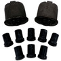 Crown Automotive 4228492K Leaf Spring Bushing Kit for 86-00 S, AS, & NS Chrysler, Dodge, Plymouth Minivans - Black Rubber, Steel
