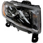 Crown Automotive 68110996AD Right Headlight Assembly w/ Silver Bezels for 2014-2015 Jeep WK Grand Cherokee w/ Halogen Lamps, Includes Bulbs
