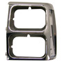 Crown Automotive 55008047 Left Dual Headlight Bezel for 1984-1990 Jeep XJ Cherokee, Plastic, Black & Chrome - Black, Chrome Plastic