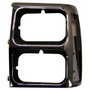 Crown Automotive 55008047 Left Dual Headlight Bezel for 1984-1990 Jeep XJ Cherokee, Plastic, Black & Chrome - Black, Chrome Plastic