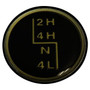 Crown Automotive 53004376 Shift Knob Insert for 1987-1995 Jeep YJ Wrangler w/ NP231 Transfer Case - Black, White Plastic
