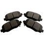 Crown Automotive 68299399AA Front Brake Pad Set for 2015-2018 Jeep BU Renegade and 2016-2018 Fiat FB 500X - Black Semi-Metallic, Steel