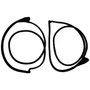 Crown Automotive 55399212K Front Door Weatherstrip Set for 2011-2022 WK Grand Cherokee - Black Plastic, Rubber
