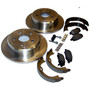 Crown Automotive 52060147K Rear Disc Brake Service Kit for 2007-2018 Jeep JK Wrangler, Includes 2 Rotors, 1 Brake Pad Set, Parking Brake