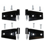 Crown Automotive 55395384K4 Black Primer Door Hinge Set for 2007-18 Jeep JK Wrangler w/ 2-Doors, Includes 2 Left and 2 Right Hinges and