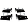 Crown Automotive 55395384K4 Black Primer Door Hinge Set for 2007-18 Jeep JK Wrangler w/ 2-Doors, Includes 2 Left and 2 Right Hinges and