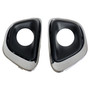 Crown Automotive 68213204K Front Chrome Fog Lamp Bezel Set for 2014-2017 Jeep MK Compass - Black, Chrome Plastic