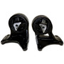 Crown Automotive 52059050K Engine Mount Set for 1999-2001 Jeep WJ Grand Cherokee w/ 3.1L Diesel Engine - Black Rubber, Steel