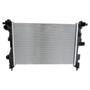 Crown Automotive 68247208AA Radiator for 2015-2022 Jeep BU, BV Renegade w/ 2.4L Engine - Black, Unpainted Aluminum, Plastic