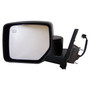 Crown Automotive 5155463AG Left Power, Heated, Manual Folding Mirror for 2007-2015 Jeep MK Patriot; Black Textured Finish