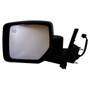 Crown Automotive 5155463AG Left Power, Heated, Manual Folding Mirror for 2007-2015 Jeep MK Patriot; Black Textured Finish