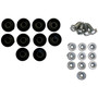 Crown Automotive 5AGRRKIT Rear Fender Flare Hardware Kit for 1984-1994 Jeep XJ Cherokee, Includes 10 push-on nuts, 10 nuts, and 4 screws