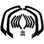 Crown Automotive 5FWKMGL Fender Flare Master Kit for 1997-2001 Jeep XJ Cherokee, Includes 4 Gloss Black Primed Fender Flares, All