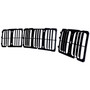 Crown Automotive 68143073AC Front Upper Grille for 2014-2016 Jeep WK Grand Cherokee w/ Louvered Grille, Includes 3 Grille Sections