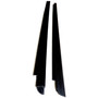 Crown Automotive 55395268K Front Outer Door Glass Weatherstrip Set for 07-18 JK Wrangler w/ Full Steel Doors - Black Rubber
