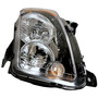 Crown Automotive 68171215AB Left Headlight Assembly for 2011-2017 Jeep MK Compass w/ Halogen Bulbs w/ Black Bezel, Includes Bulb
