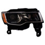 Crown Automotive 68289234AE Right Headlight Assembly for 2017-2022 Jeep WK Grand Cherokee w/ Halogen Bulbs w/ Chrome Bezels, Includes