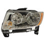 Crown Automotive 68088869AA Left Halogen Headlight Assembly for 2011-2017 Jeep MK Compass w/ Chrome Bezels, Includes Bulbs