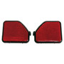 Crown Automotive 68281936K Rear Fascia Reflector Set for 2018+ Jeep JL Wrangler, Red Plastic - Red Plastic