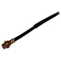 Crown Automotive J5352825 Front Brake Hose for 1974-75 CJ-5, CJ-6 w/ 11" Brakes, 17" Long - Black, Zinc Metal, Rubber, Sold Individually