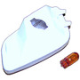 Crown Automotive 55155629ABC Left Side Marker Lamp, Clear w/ Amber Bulb for 1997-2006 Jeep TJ Wrangler - Clear, White Plastic