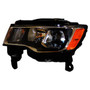 Crown Automotive 68289235AD Left Headlight Assembly for 2017-2022 Jeep WK Grand Cherokee w/ Halogen Bulbs w/ Chrome Bezels, Includes