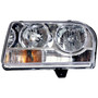 Crown Automotive 4805757AG Left Headlight for 05-12/1/06 Chrysler LX 300 w/ Halogen Bulbs w/ Chrome Bezels, Includes Bulbs, Sockets, and