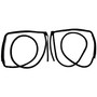 Crown Automotive 55399214K Door Seal Kit Rear Left & Right - Fits 2011-2022 Jeep WK Grand Cherokee