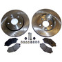 Crown Automotive 52060137K Front Disc Brake Service Kit for 2007-2018 Jeep JK Wrangler w/ 11.89" Rotors, Includes 2 Rotors, 1 Pad Set and