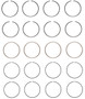 Enginetech C84854-STD Premium Standard Piston Ring Set for 1997-2004 Ford Mercury 2.0L 121ci I4 - Complete Engine Ring Set