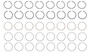 Enginetech R40958-040 Cast .040" Oversize Piston Ring Set for 1963-1969 Chevy Pontiac 6.5L/6.9L 396-421ci V8 - Complete Engine Ring Set