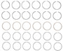 Enginetech M96816-STD Premium Standard Piston Ring Set for 1988-1995 Ford Lincoln Mercury 3.8L 232ci V6 - Complete Engine Ring Set