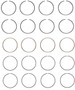 Enginetech S88144-.50 Premium .50mm Oversize Piston Ring Set for 2006-2016 Chevy Buick Pontiac 2.4L 145ci I4 - Complete Engine Ring Set