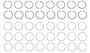 Enginetech R40638-040 Cast .040" Oversize Piston Ring Set for 1959-1966 Pontiac 6.4L 389ci V8 - Complete Engine Ring Set
