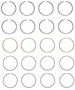 Enginetech C38854-030 Premium .030" Oversize Piston Ring Set for 1962-1995 Chevy Jeep AMC 2.5L 150-153ci I4 - Complete Engine Ring Set