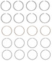 Enginetech R82134-.50 Cast .50mm Oversize Piston Ring Set for 1987-1996 Ford Mercury 1.9L 116ci I4 - Complete Engine Ring Set