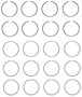 Enginetech C82134-100 Premium 1.00mm Oversize Piston Ring Set for 1987-1996 Ford 1.9L 116ci I4 - Complete Engine Ring Set