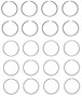 Enginetech C91114-100 Premium 1.00mm Oversize Piston Ring Set for 1983-1989 Dodge Chrysler Plymouth 2.6L 156ci I4 - Complete Engine Ring Set
