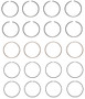 Enginetech C91014-100 Premium 1.00mm Oversize Piston Ring Set for 1986-1989 Toyota 2.2L I4 - Complete Engine Ring Set - Sized by Bore