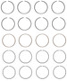 Enginetech R89354-.50 Cast .50mm Oversize Piston Ring Set for 1983-1988 Ford 2.0L 122ci I4 - Complete Engine Ring Set - Sized by Bore
